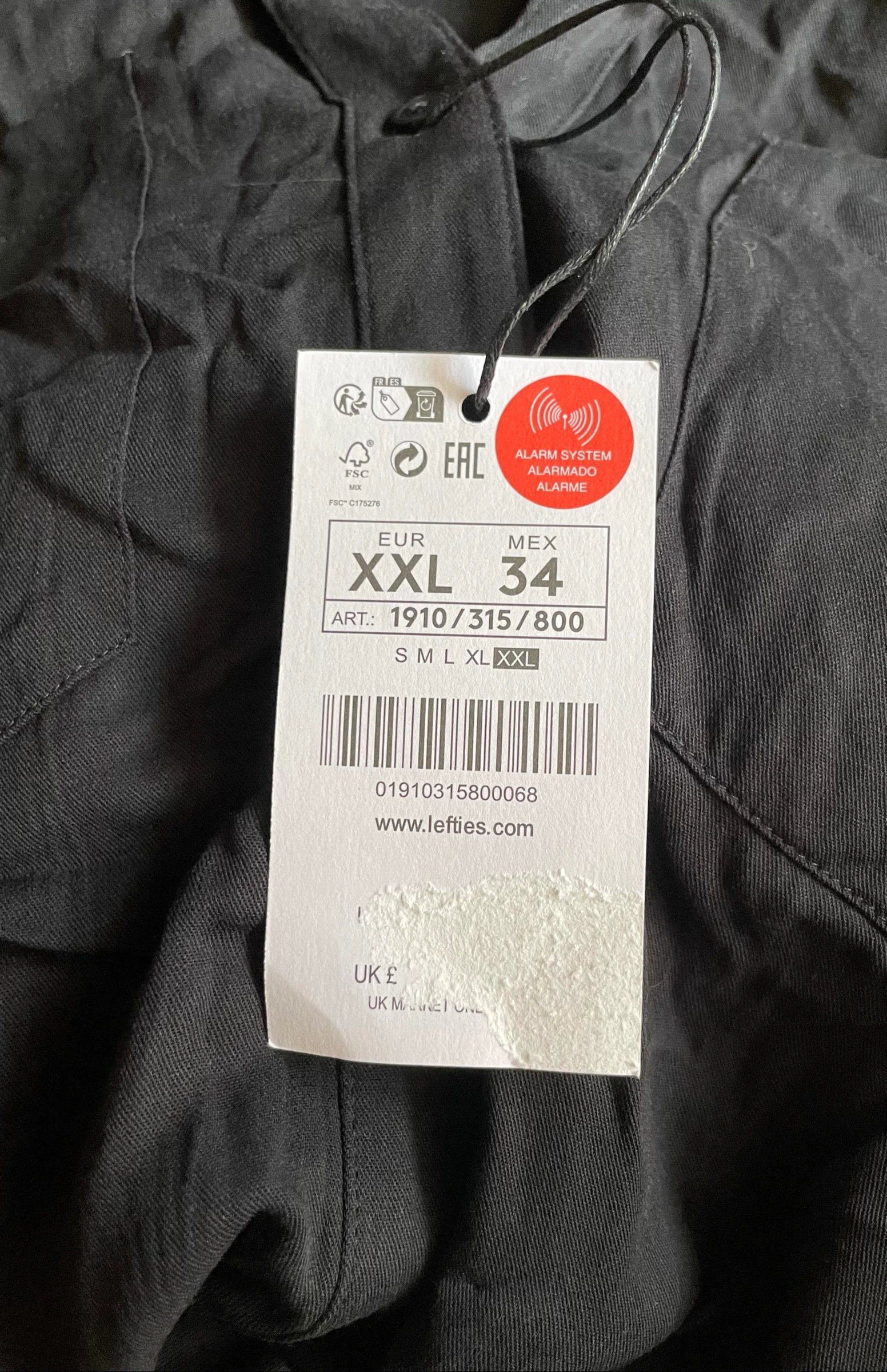 Camisa de botões preta tamanho XXL – photo 12